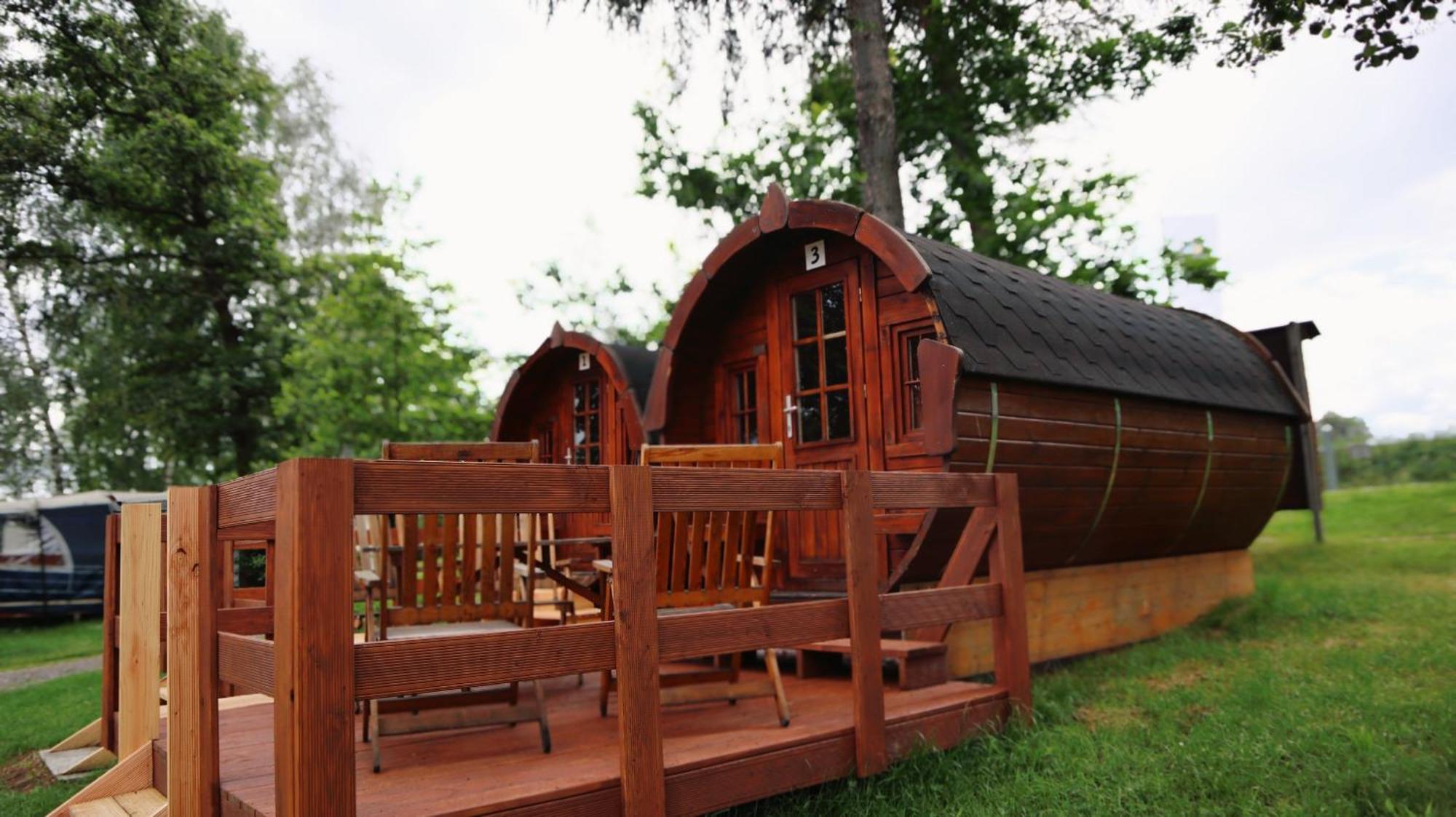 Langenbernsdorf Campingplatz Koberbachtalsperre - Campingfass Mieten מראה חיצוני תמונה
