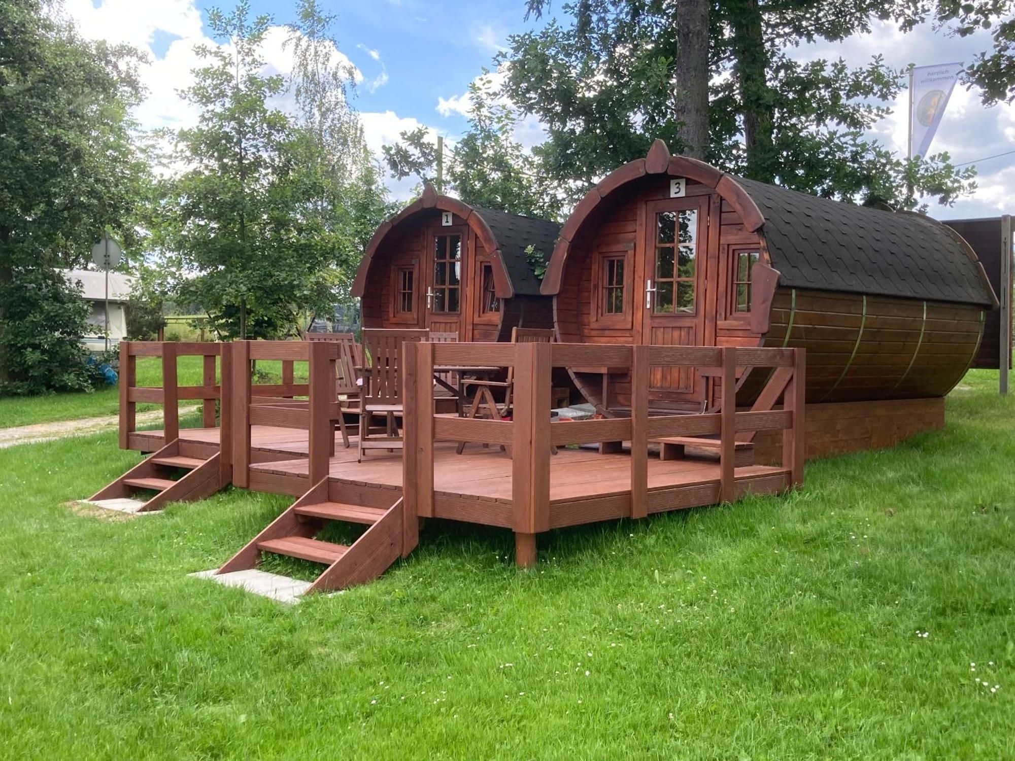 Langenbernsdorf Campingplatz Koberbachtalsperre - Campingfass Mieten מראה חיצוני תמונה