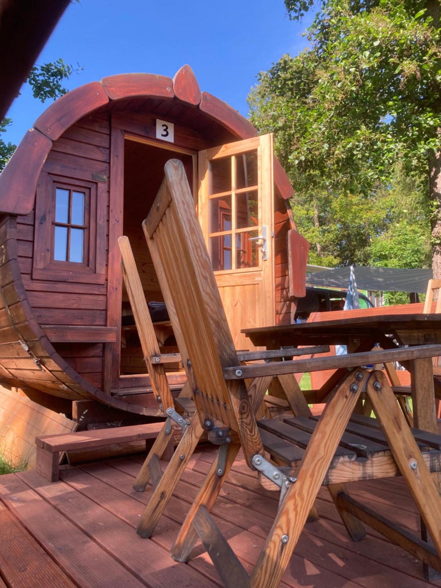 Langenbernsdorf Campingplatz Koberbachtalsperre - Campingfass Mieten מראה חיצוני תמונה